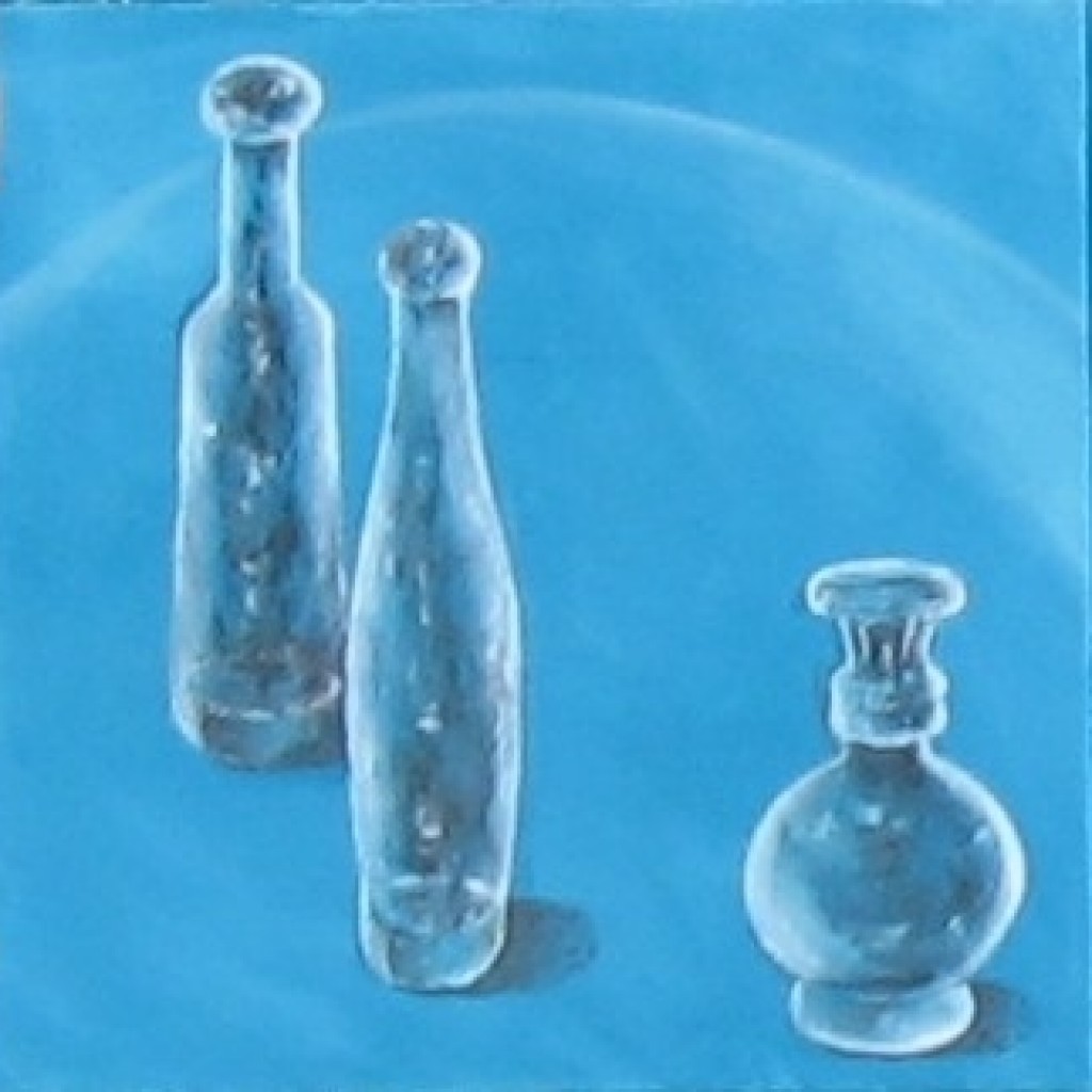 Bottles in blue